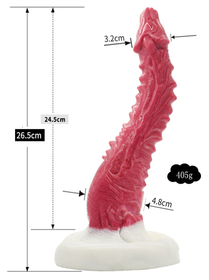 Maurits - Dragon Dildo Met Drakenhuidtextuur - 26.5 cm