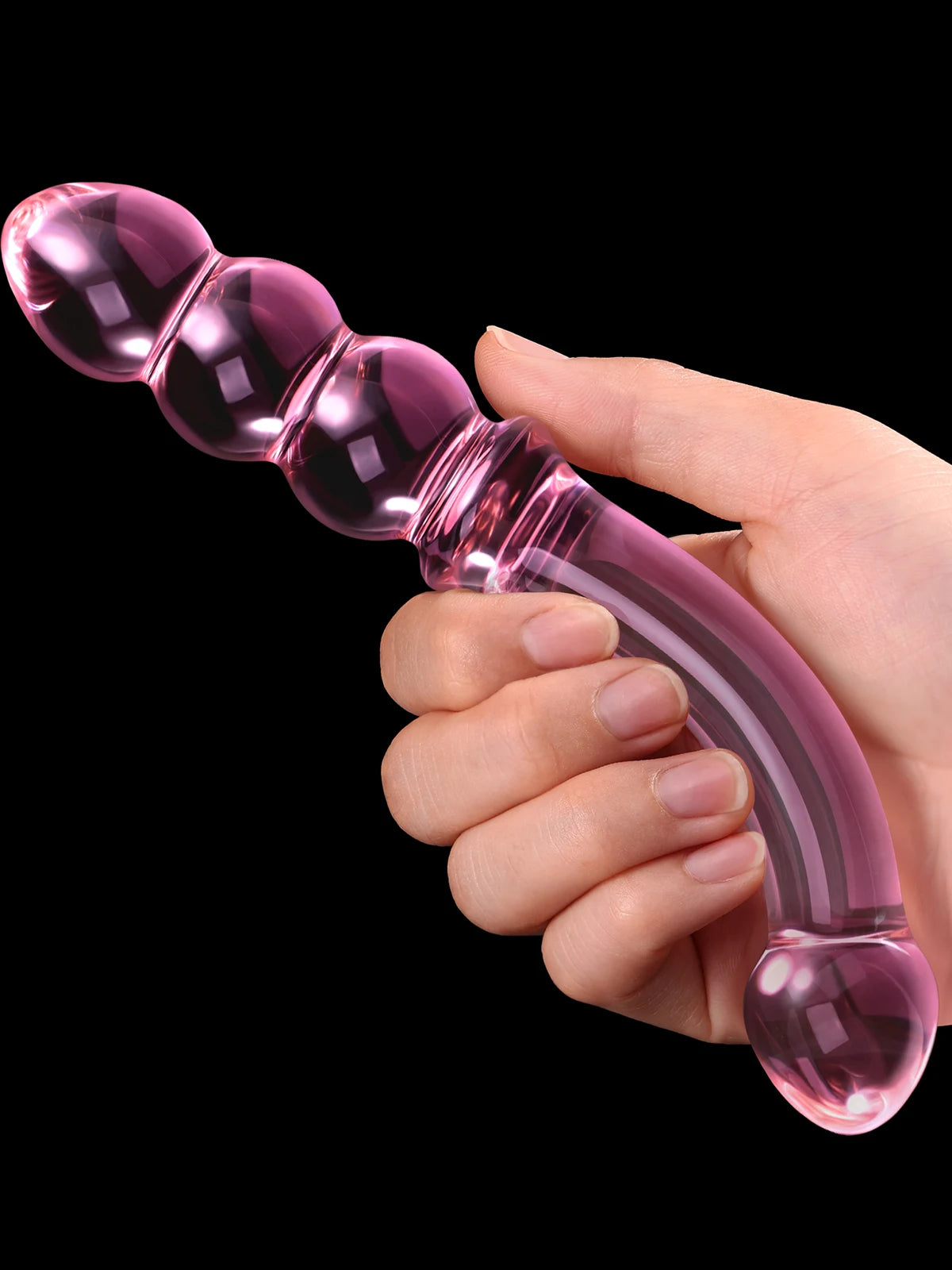 Gebogen Dubbele Glazen Dildo