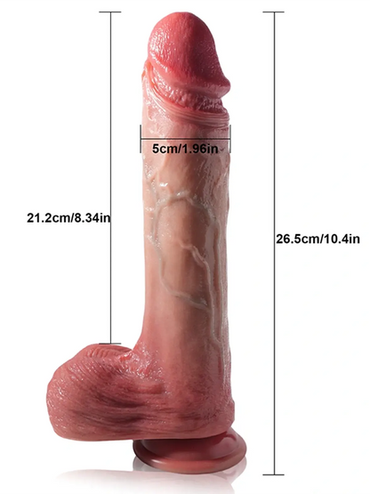 Edwin - Stotende Dildo Met Uitgesproken Aders - 26,5 cm