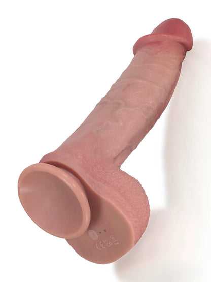 Elos - Vibrerende Stotende Dildo met Dual Density en Gedefinieerde Eikel - 27 cm