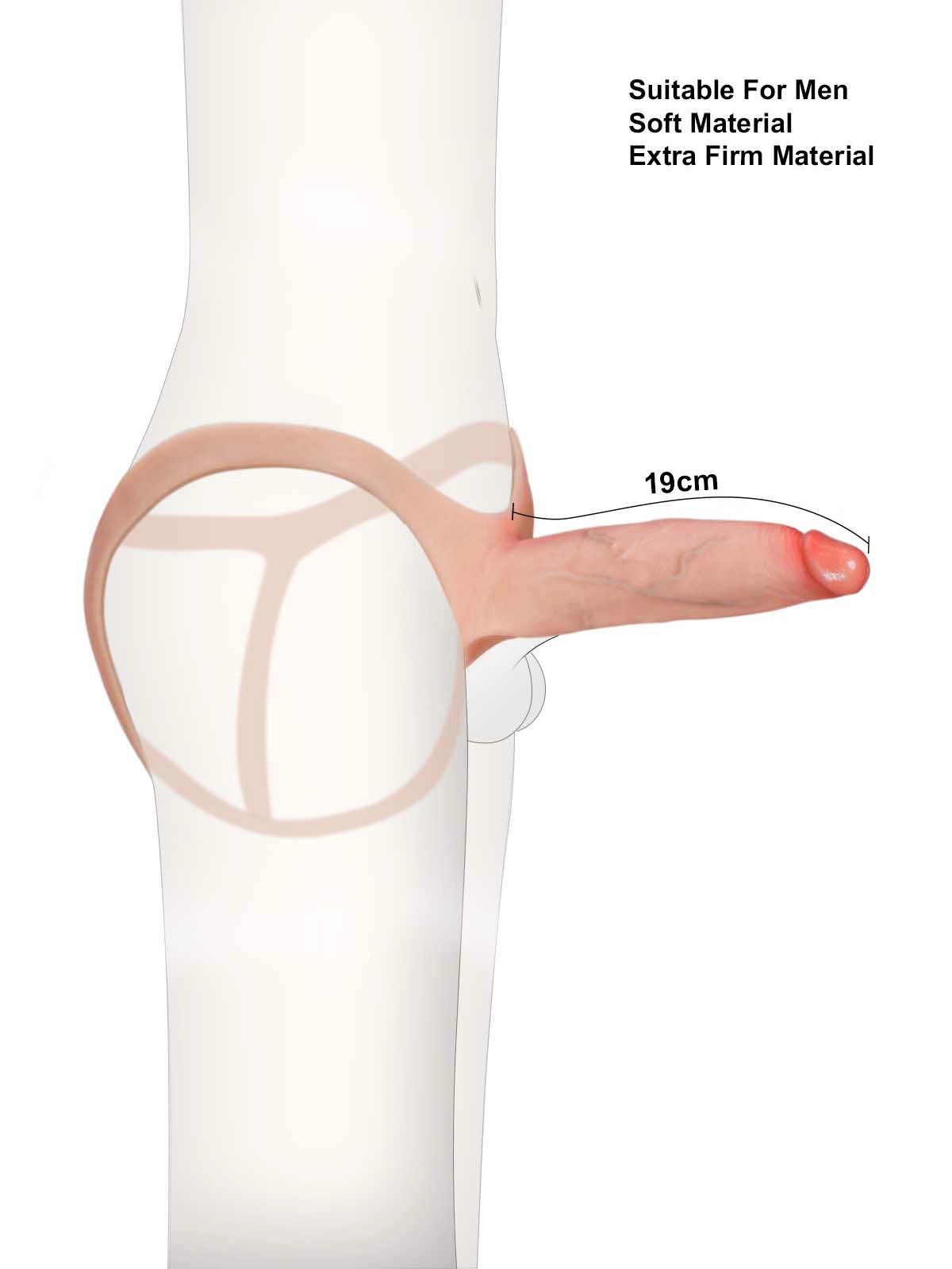 Emberfall - Holle Voorbinddildo (Strap-On) met Verlengend Effect - 19 cm