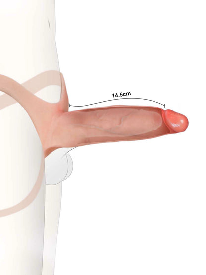 Emberfall - Holle Voorbinddildo (Strap-On) met Verlengend Effect - 19 cm