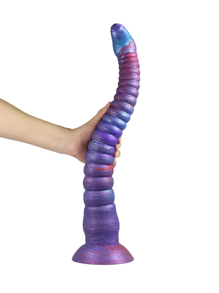 Eric - Lange Fantasy Tentacle Dildo met Taps Toelopende Top en Zuignap - 3 Maten