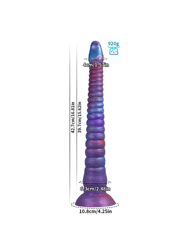 Eric - Lange Fantasy Tentacle Dildo met Taps Toelopende Top en Zuignap - 3 Maten