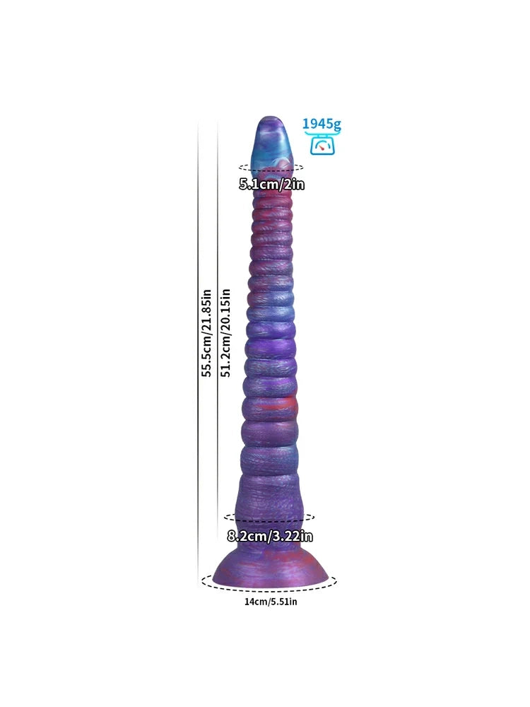 Eric - Lange Fantasy Tentacle Dildo met Taps Toelopende Top en Zuignap - 3 Maten