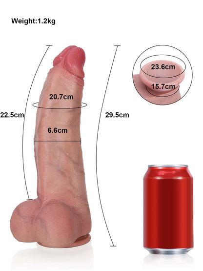 Galadriel - Dikke Realistische Dildo met Progressief Profiel en Dorsale Richel - 29,5 cm