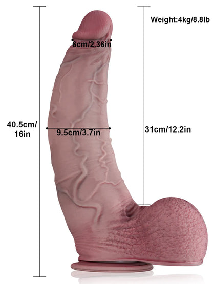Galaxy - Dikke Grote Dildo met Dikke Schacht en Realistische Details - 40,5 cm