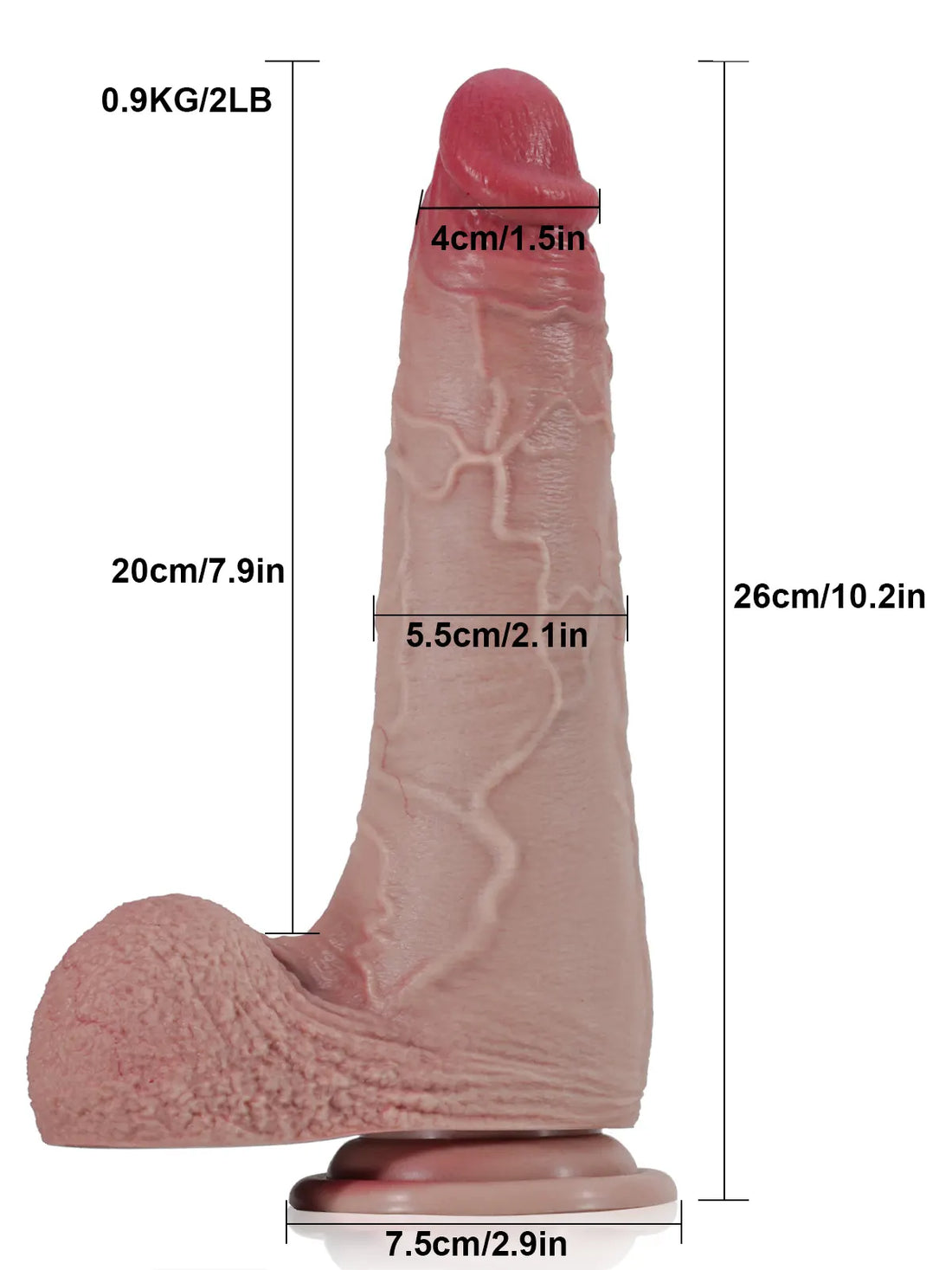 Grote Schuivende Huid Dildo