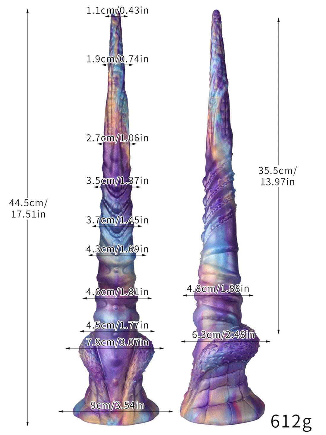 Jasper - Monsterstijl Grote Tentakel Dildo - 44.5 cm