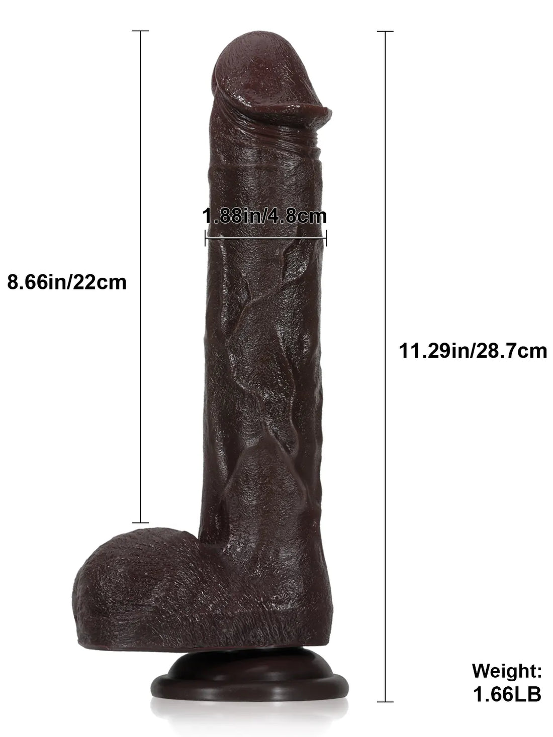 Lange Zwarte Stotende Dildo