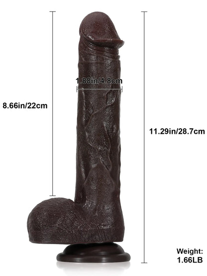 Lange Zwarte Stotende Dildo