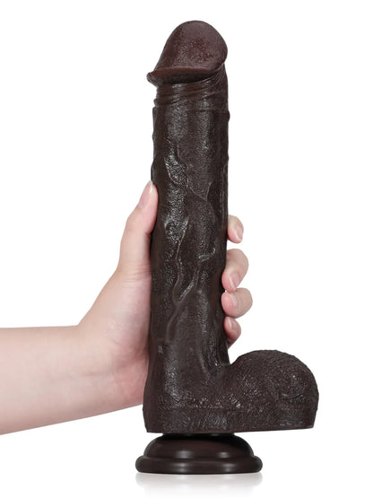 Lange Zwarte Stotende Dildo