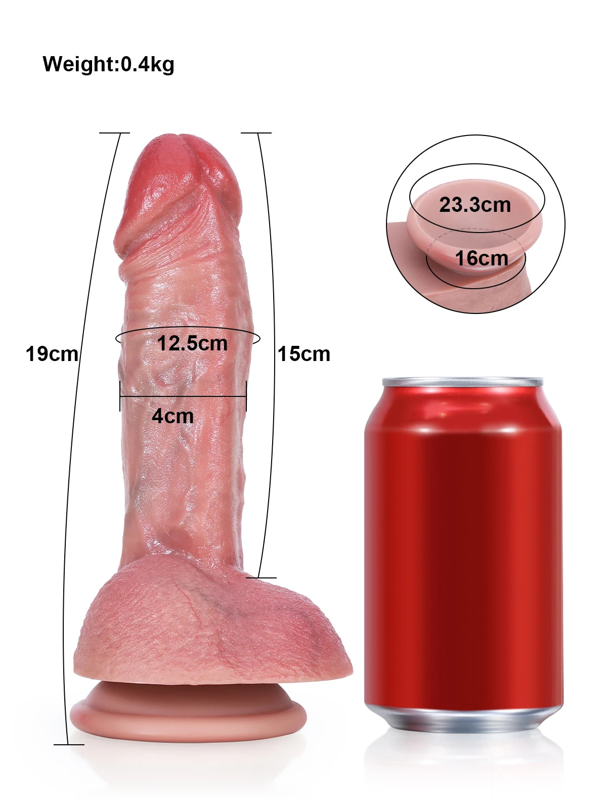 Harmen - Compacte Realistische Dildo met Dubbele Dichtheid - 19 cm
