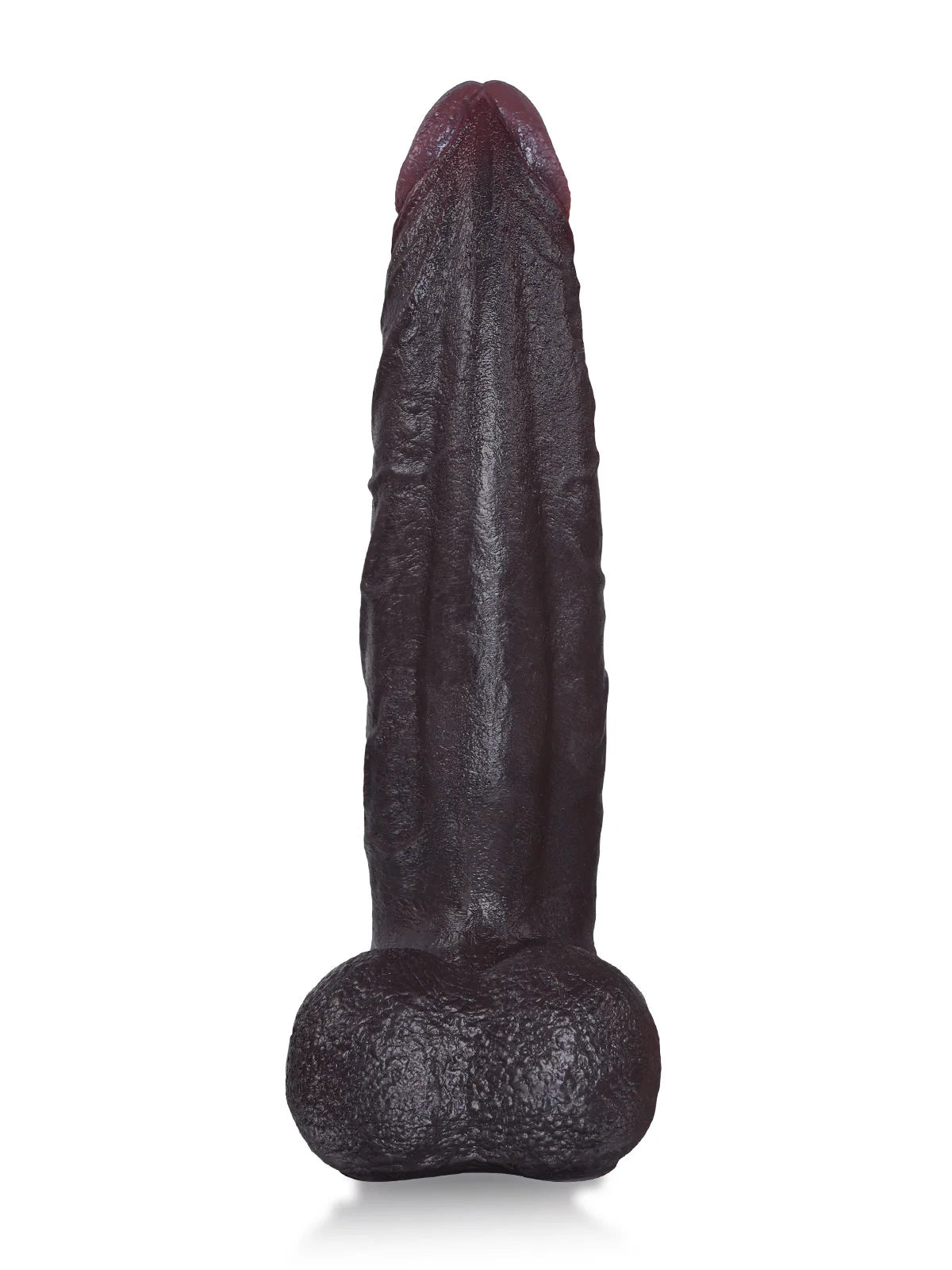 Honder - Zwarte Realistische Gebogen G-Punt Dildo met Progressief Corpus - 23 cm