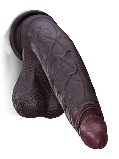 Honder - Zwarte Realistische Gebogen G-Punt Dildo met Progressief Corpus - 23 cm