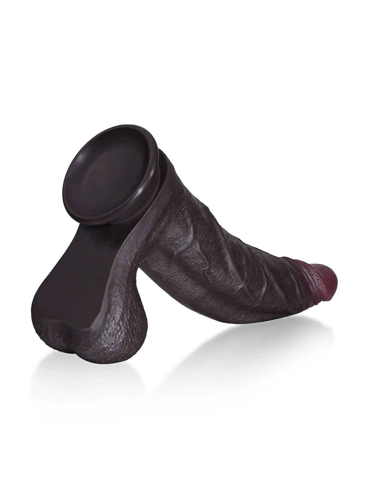 Honder - Zwarte Realistische Gebogen G-Punt Dildo met Progressief Corpus - 23 cm