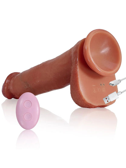 Hugo - Realistische Stotende Dildo Met Zuignap - 22,5 cm