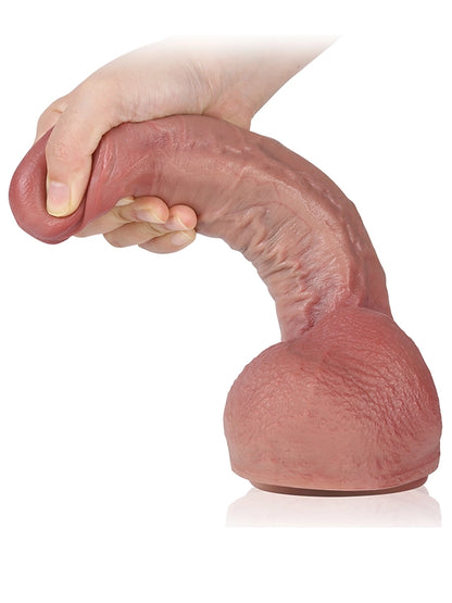 Jesse - Grote Siliconen Dildo Met Flexibel Kern - 23.5 cm