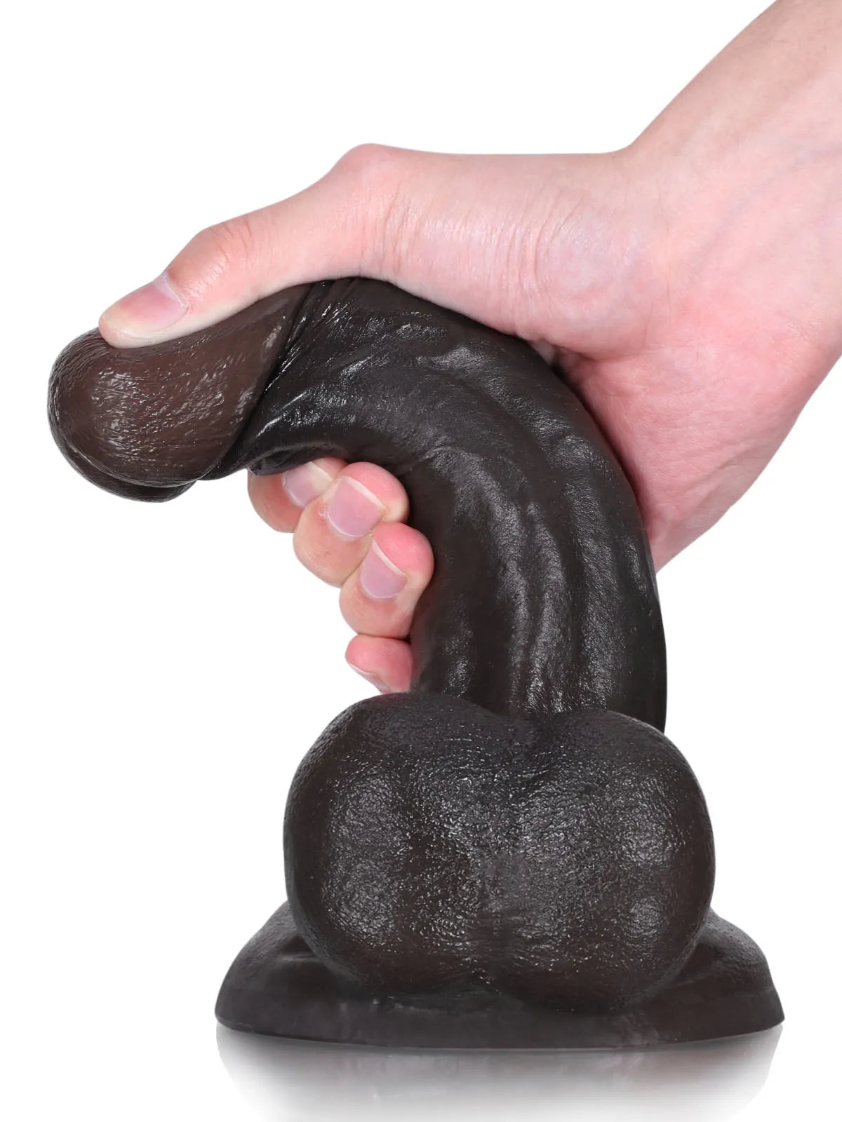 John - Realistische Dildo Met Bewegende Balzak - 21 cm