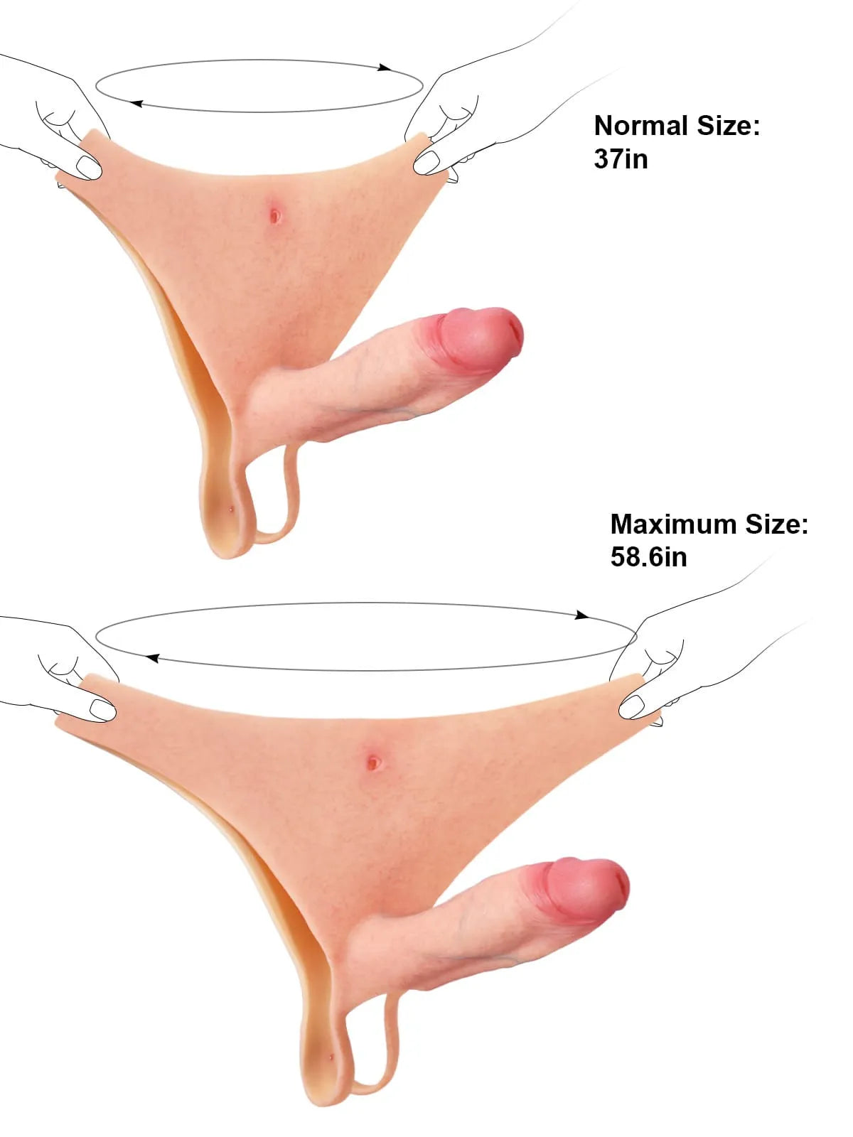 Joost - Draagbare Holle Strap-On Dildo / Penisverlenging - 20 cm