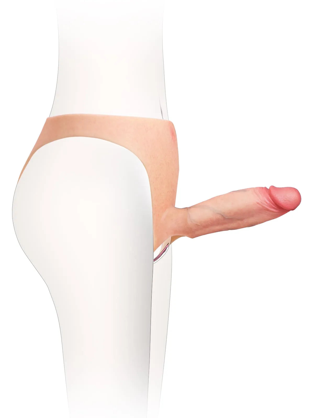 Joost - Draagbare Holle Strap-On Dildo / Penisverlenging - 20 cm