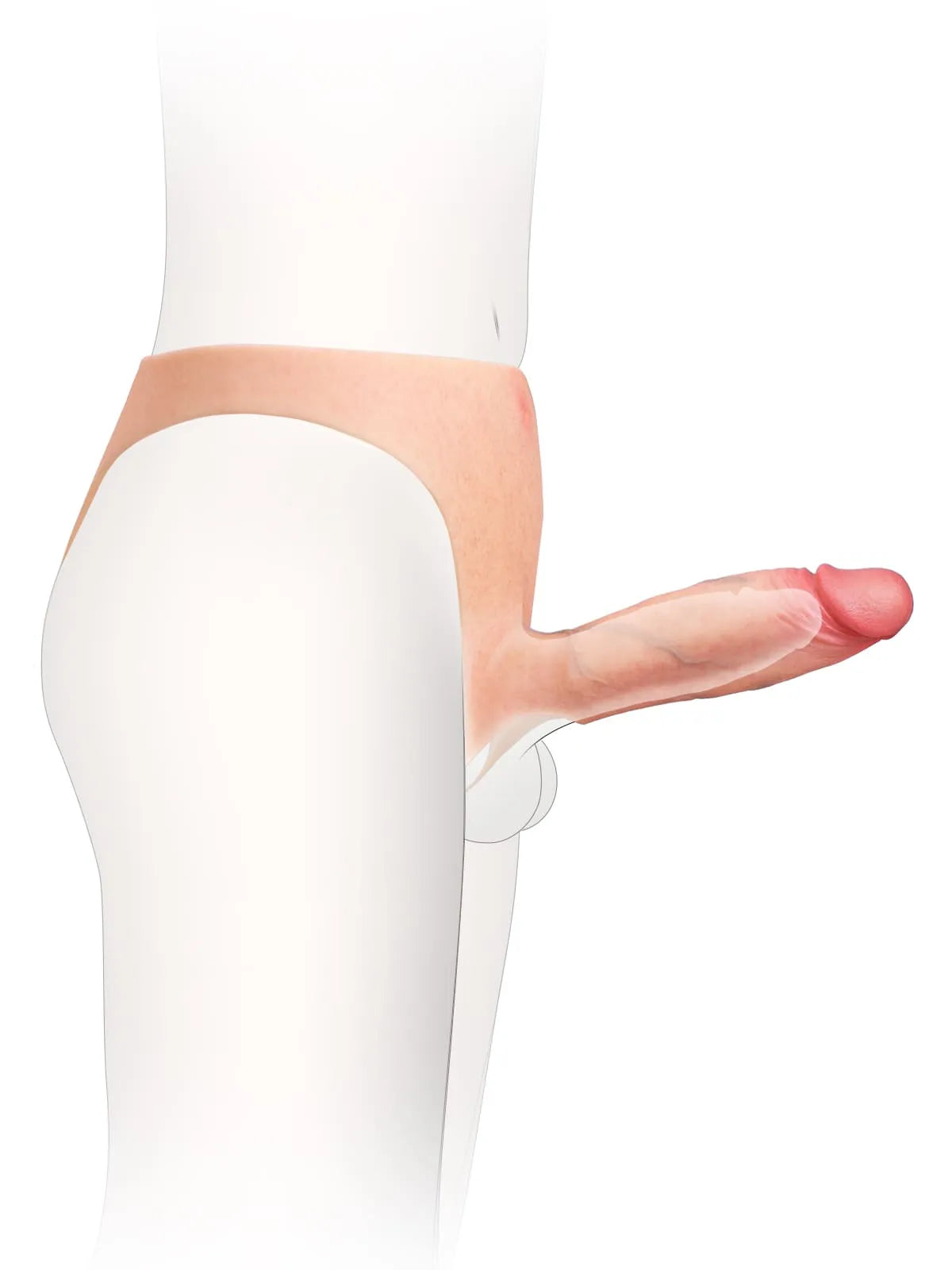 Joost - Draagbare Holle Strap-On Dildo / Penisverlenging - 20 cm