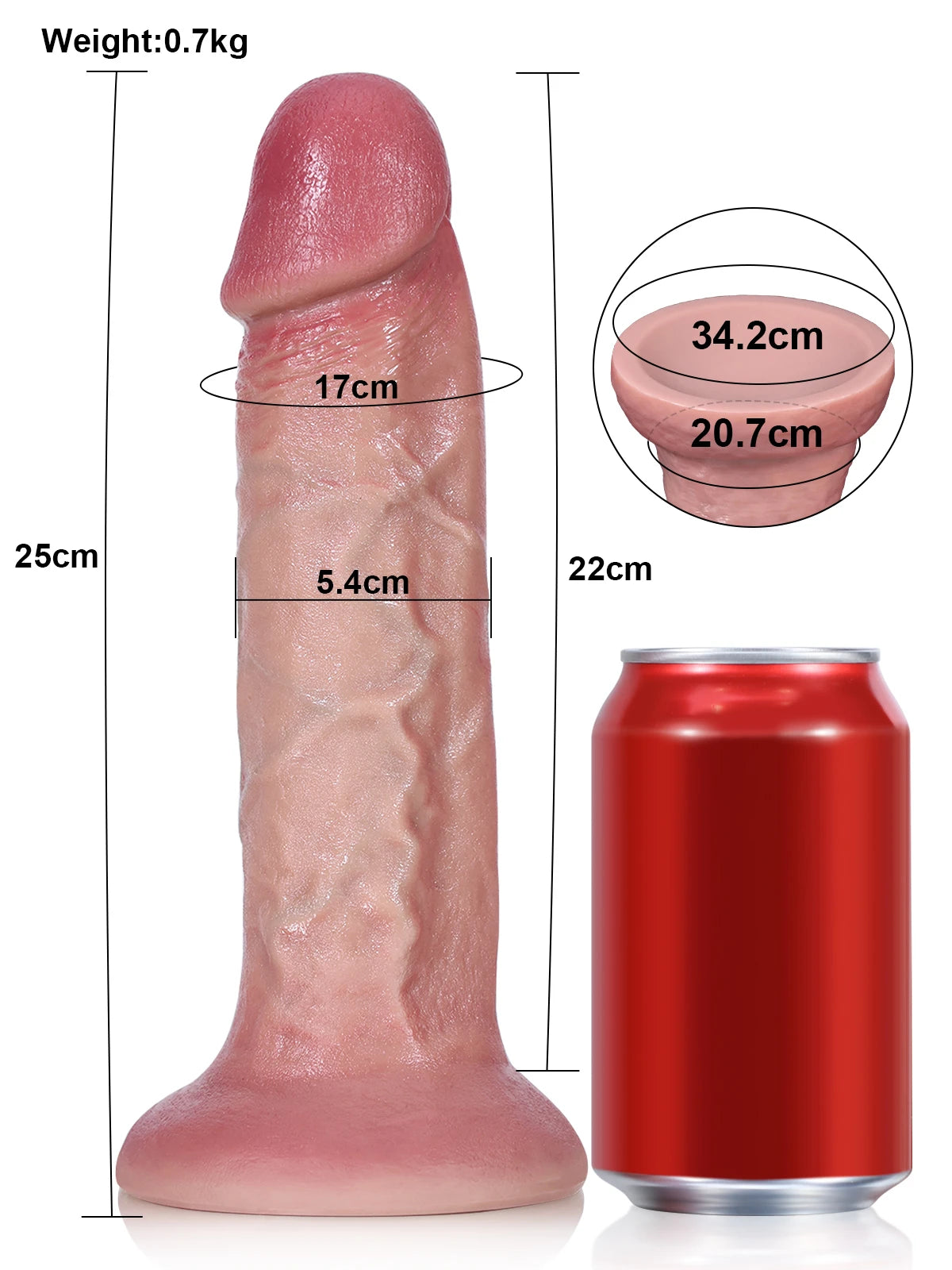 Jorrit - Realistische Lange Anaal Dildo - 25 cm