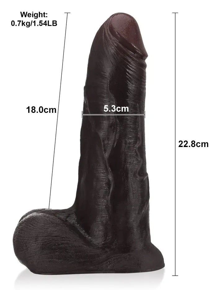 Kees - Realistische Vac-U-Lock Dildo met Verschuifbare Huid en Dubbele Dichtheid - 22,8 cm