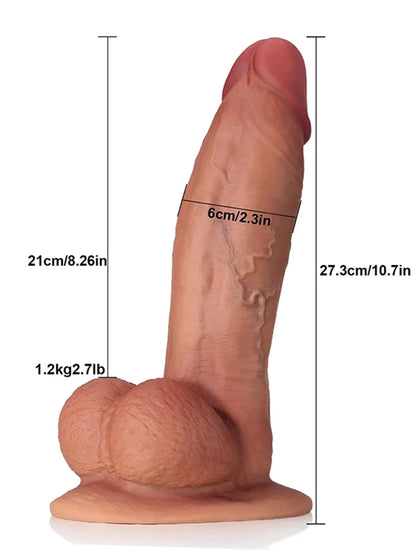 Koen - Realistische Extra Dikke Dildo Met Brede Basis - 22-27cm Twee Maten