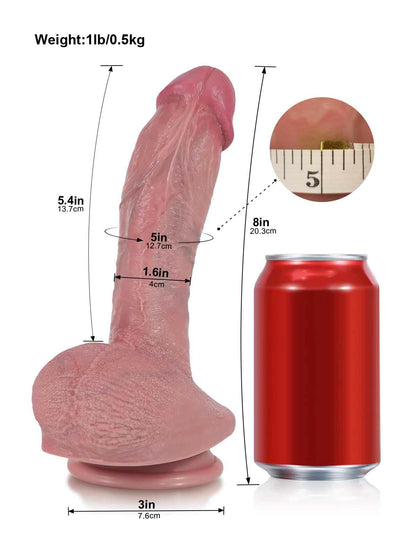 Koos - Realistische Gebogen Dildo voor G-spot en Prostaat - 20,3 cm