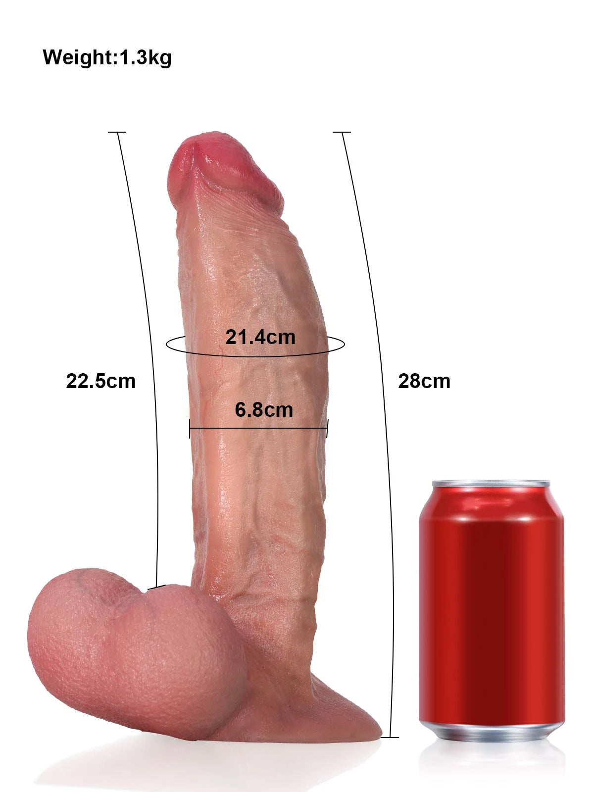 Legolas - Dikke Flexibele Realistische Dildo met Vac-U-Lock - 28 cm