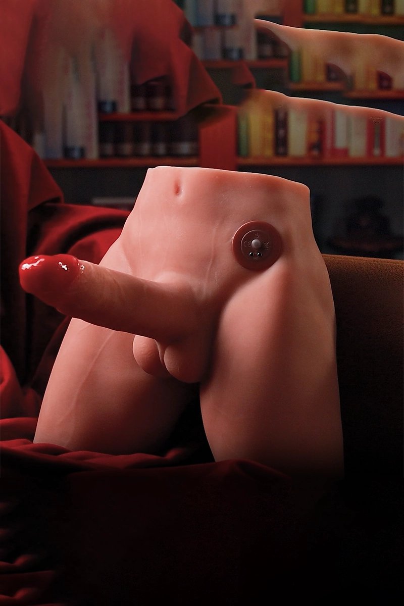 Leo - Realistische Elektrische Torso Dildo met Stotende en Vibrerende Dildo