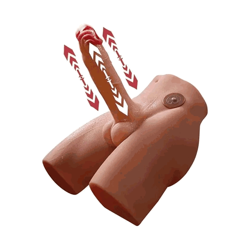 Leo - Realistische Elektrische Torso Dildo met Stotende en Vibrerende Dildo