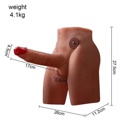 Leo - Realistische Elektrische Torso Dildo met Stotende en Vibrerende Dildo