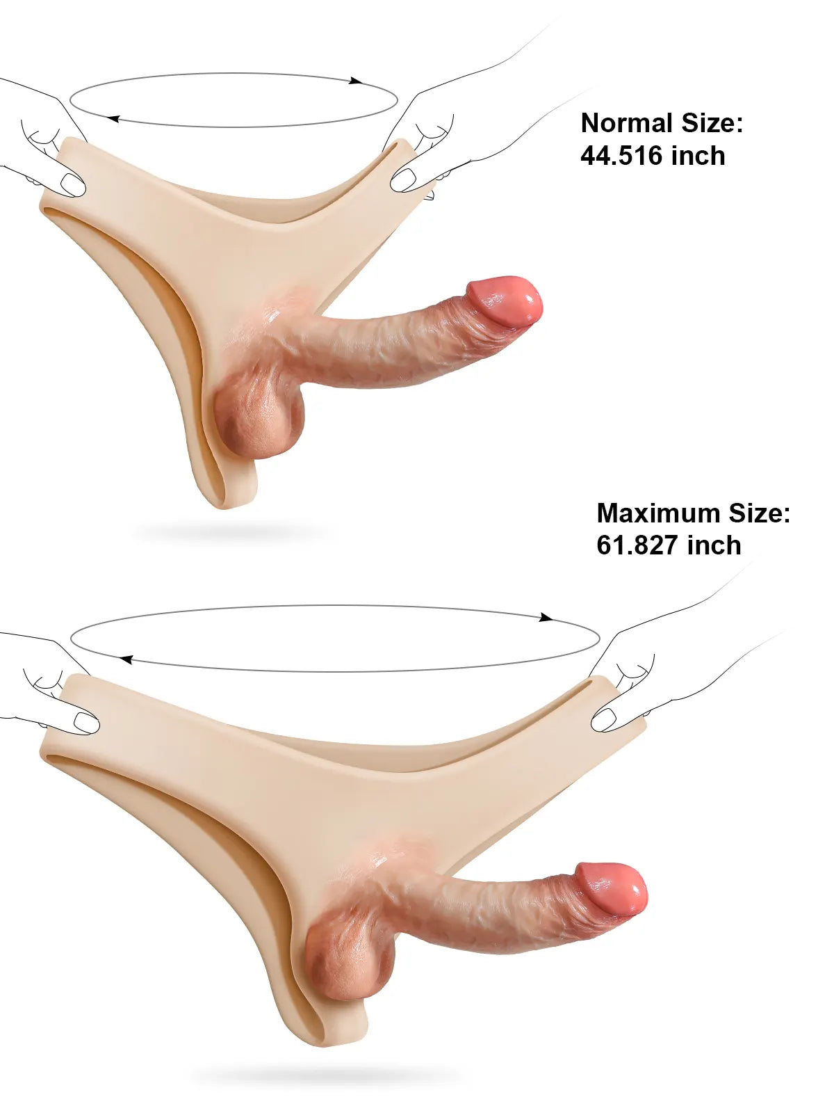 Lesbische Voorbind Dildo met Realistische Siliconen Stevige Dildo en Ballen - 18 cm