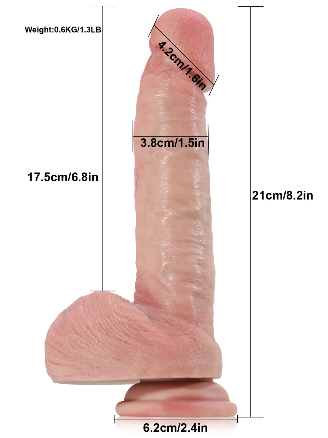 Levensecht Siliconen Dildo 