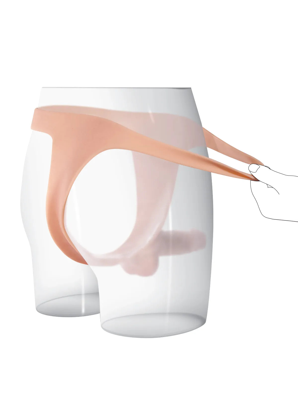 Lichtgewicht Siliconen Strap-On Dildo met Levensechte Sensatie