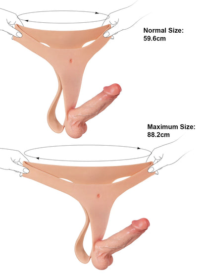 Lightweight Silicone Strap-On Voorbinddildo with Realistic Texture - 16 cm