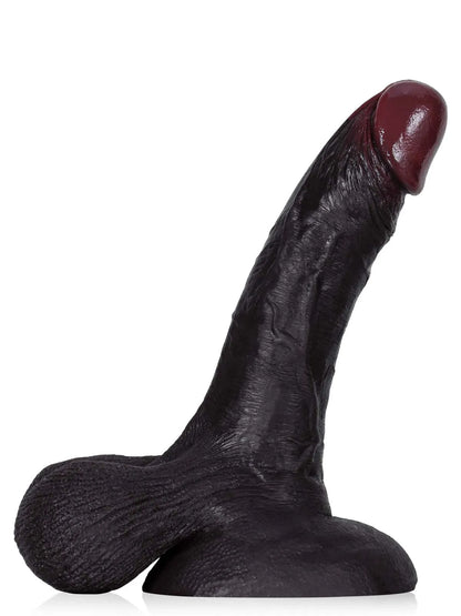 Loek - Zwarte Realistische Dildo met Beweegbare Ballen - 22 cm
