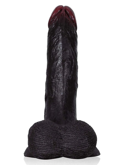 Loek - Zwarte Realistische Dildo met Beweegbare Ballen - 22 cm