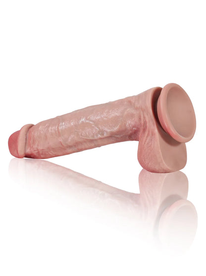 Leon - Realistische Dubbel-Density Dildo met Metalen Kern - 21,7cm