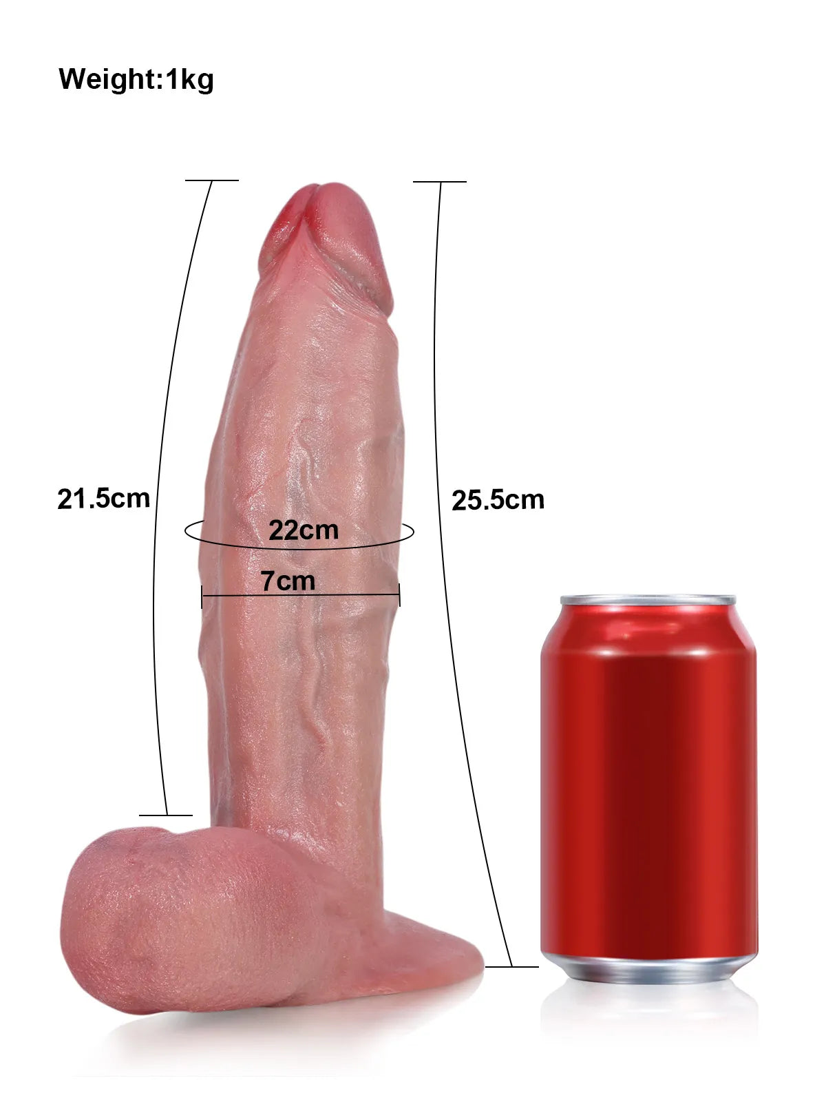 Miland - Realistische Dildo met Meebewegende Balzak en Vac-U-Lock - 25,5 cm