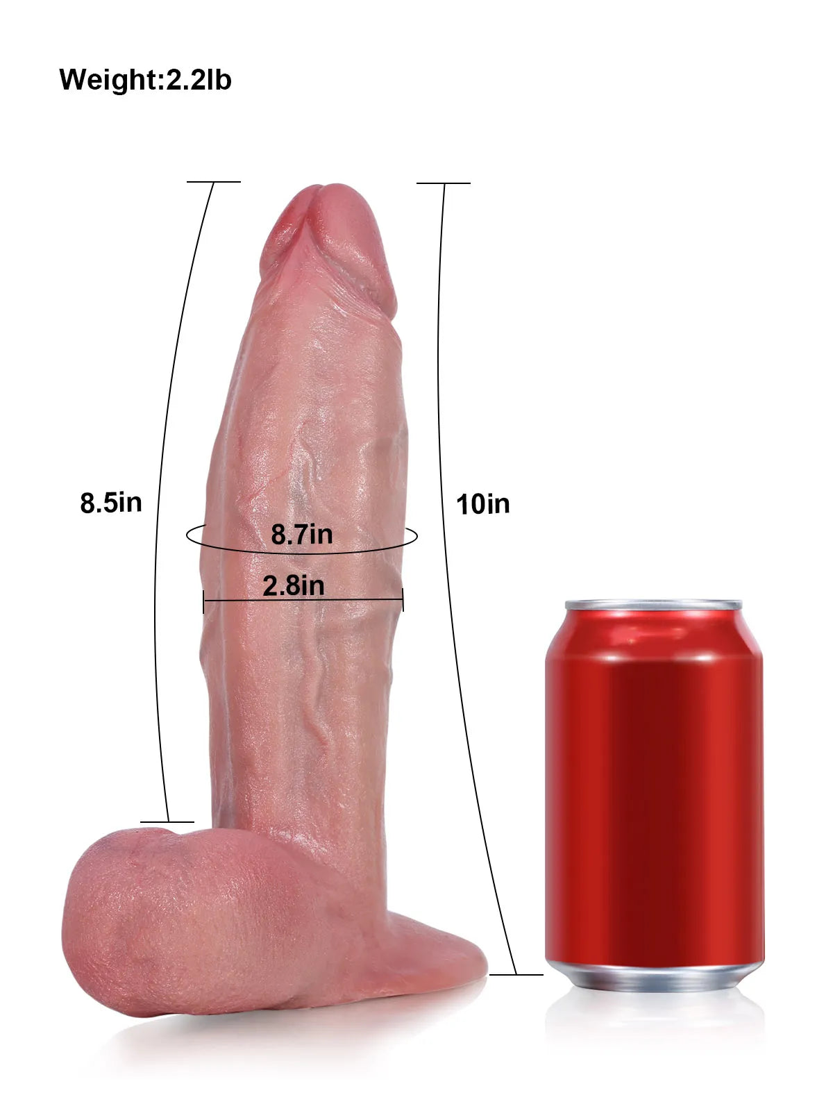 Miland - Realistische Dildo met Meebewegende Balzak en Vac-U-Lock - 26 cm