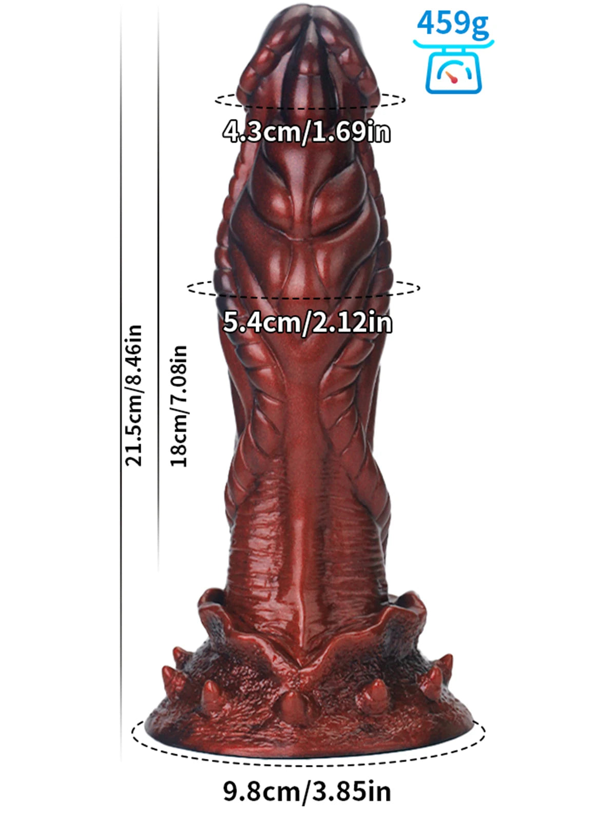 Brown Monsterdildo Met Zuignap