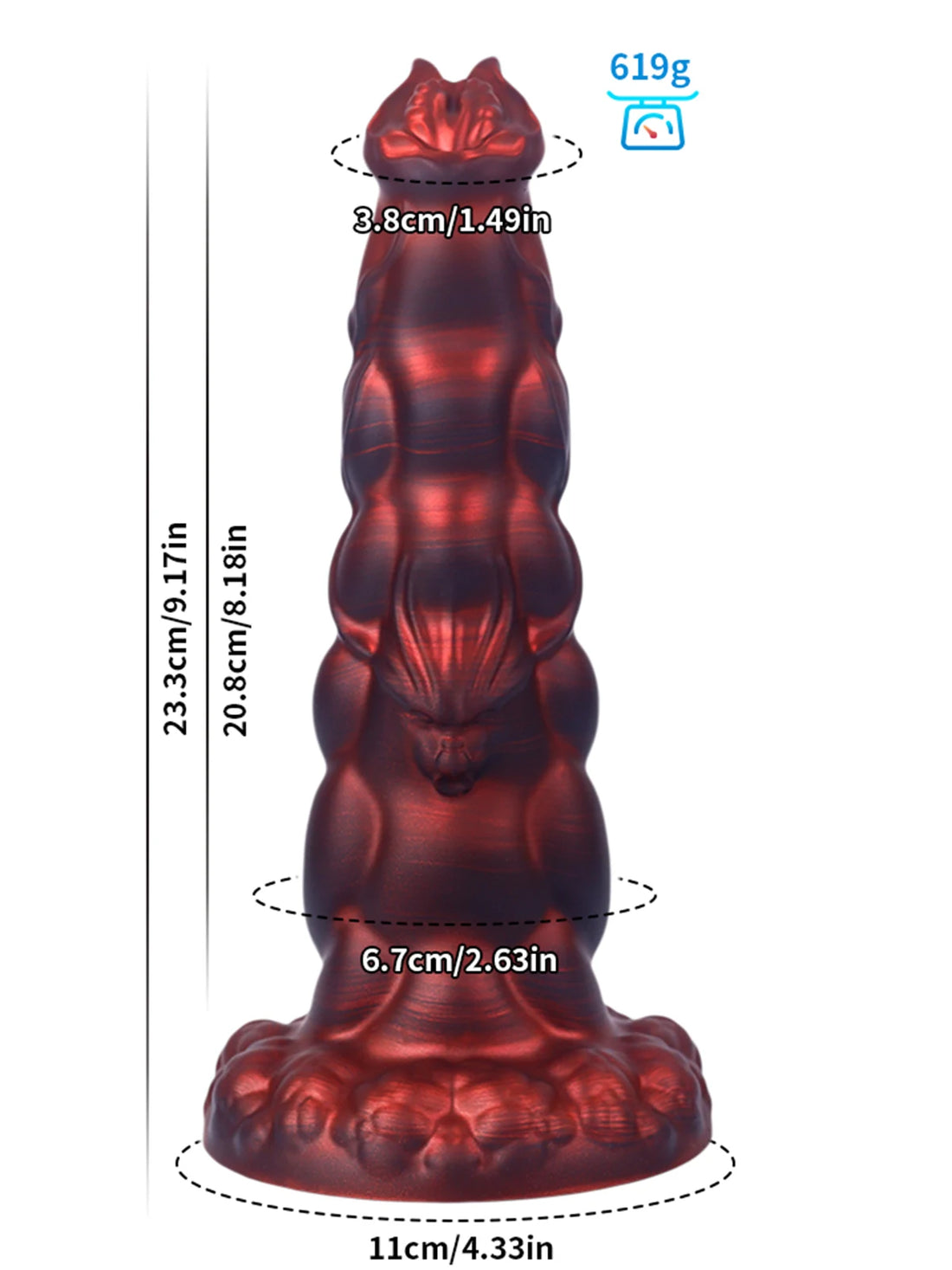Jacob - Anal Monster Dildo Met Zuignap - 23 cm