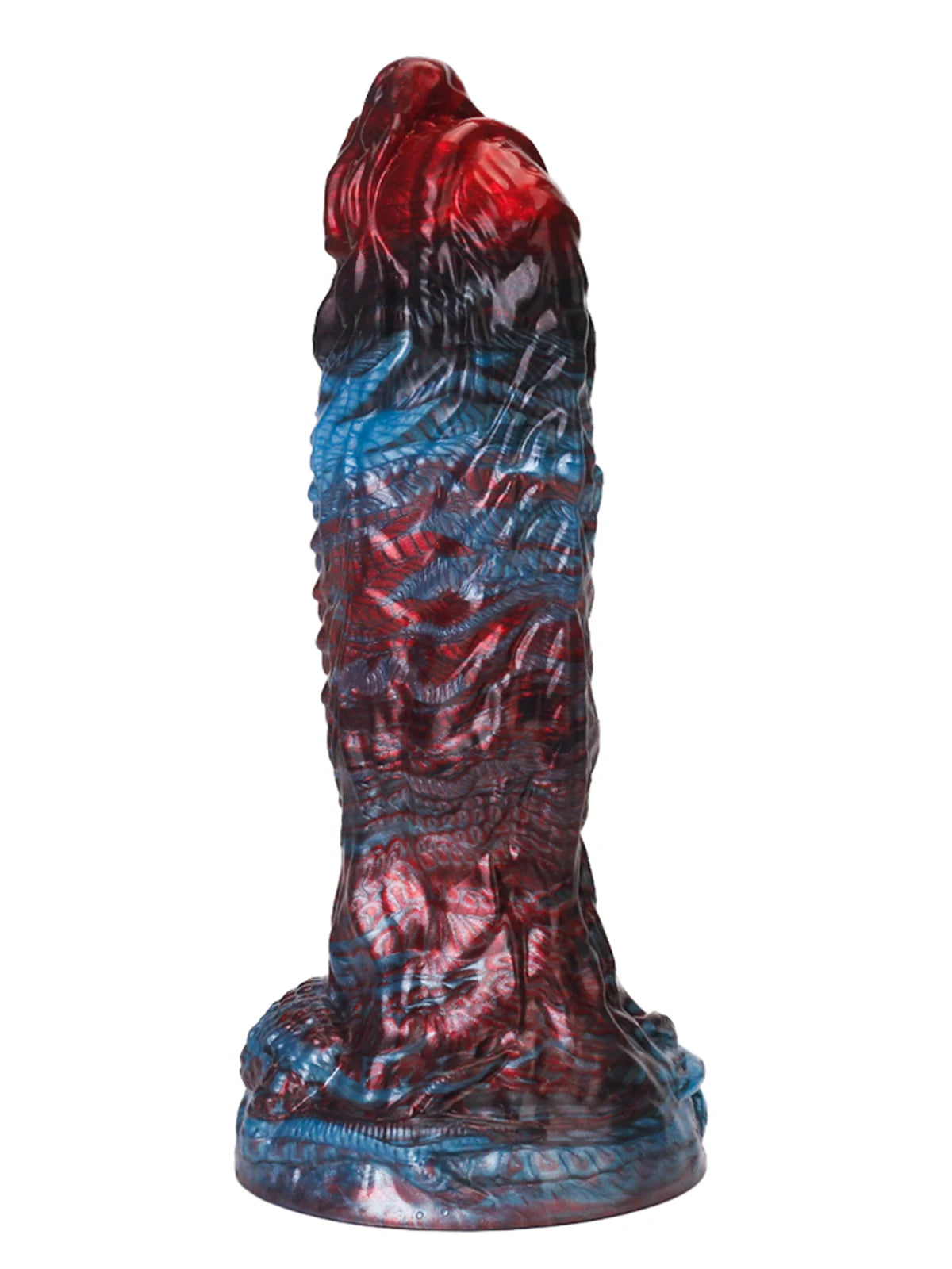 Flexibele Rood &amp; Blauw Monster Dildo