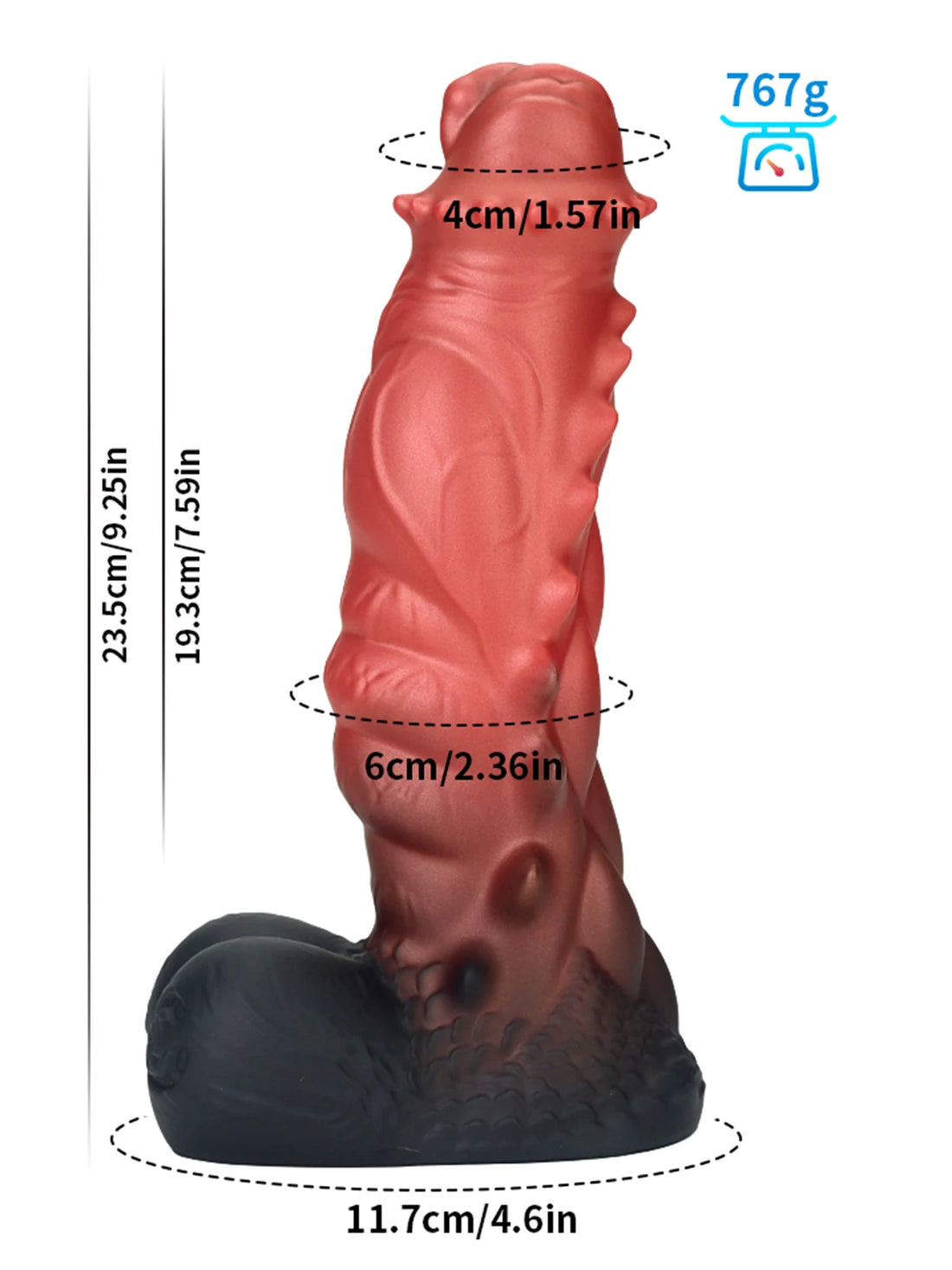 Henk - Gigantische Monsterdildo Met Balzak - 23.5 cm