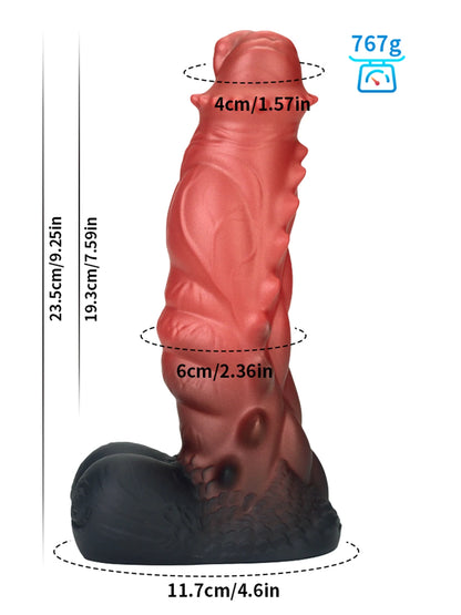 Henk - Gigantische Monsterdildo Met Balzak - 23.5 cm