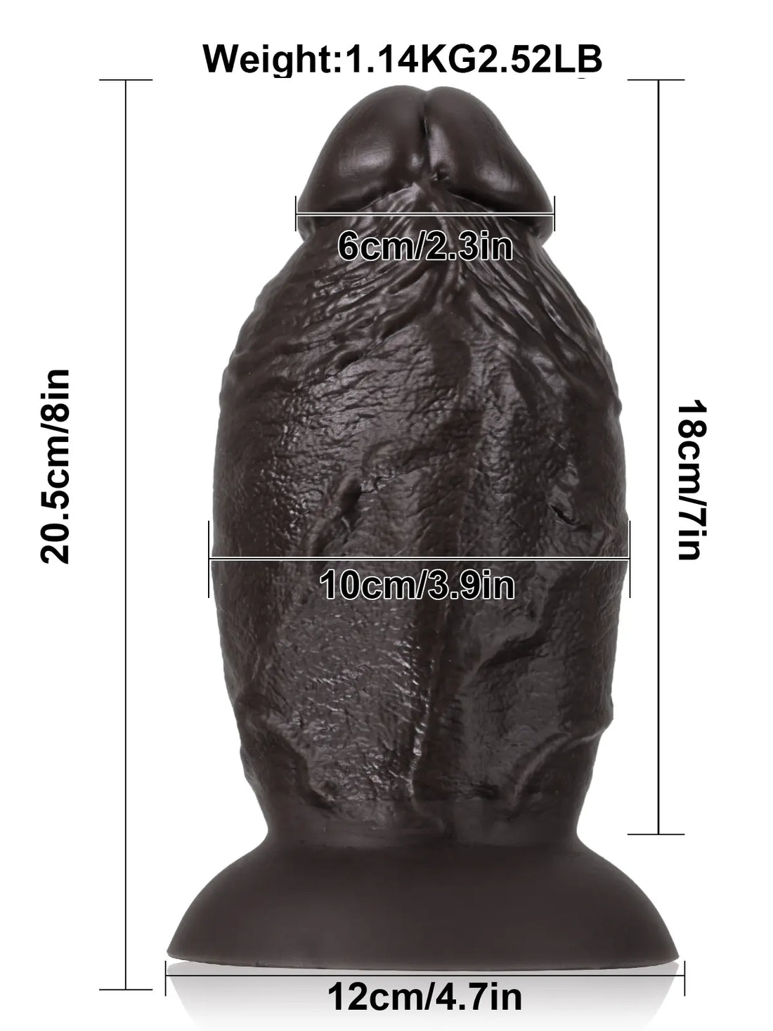 Nick - Dikke Zwarte Anaal Dildo - 20,5 cm