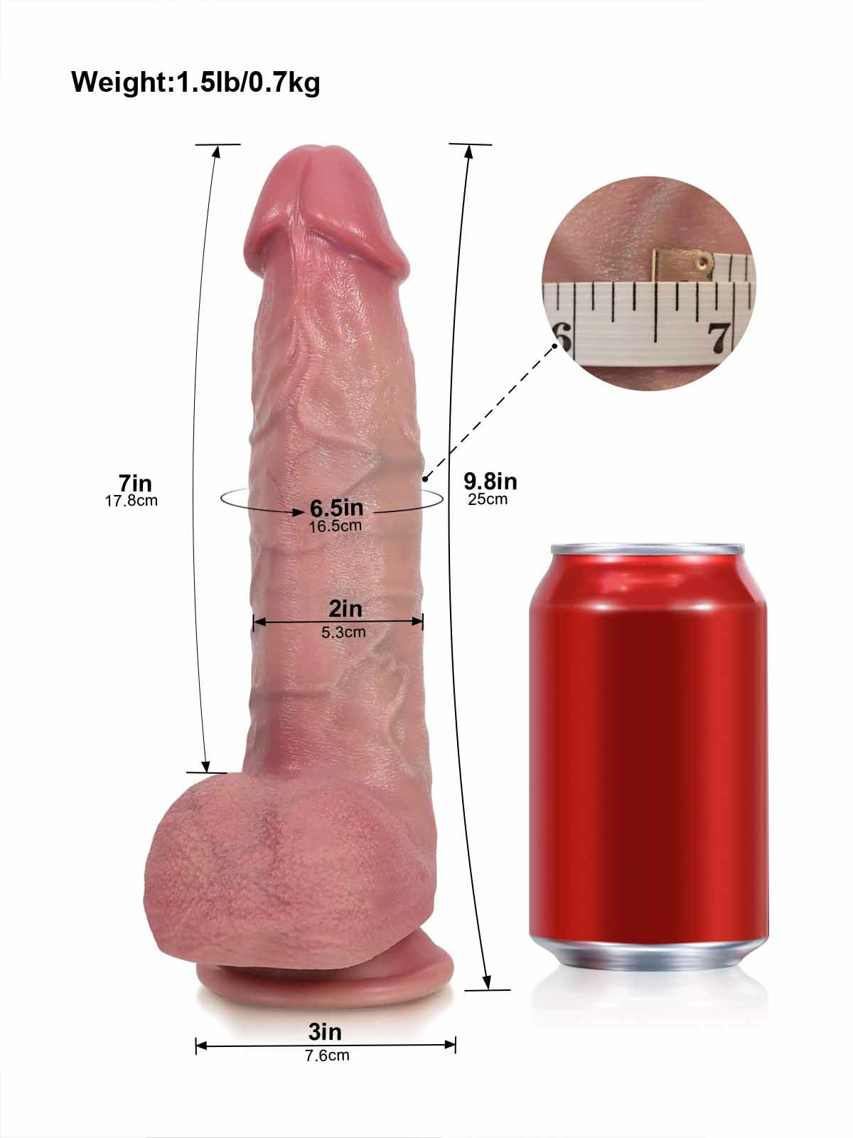 Noco - Vibrerende Stotende Dildo met Zachte Paddenstoelkop - 25 cm